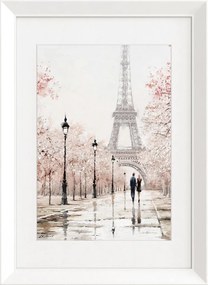 Falikép 50x70 cm, Ejffel torony tájkép, fehér rózsaszín - EIFFEL