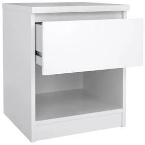 Simplicity éjjeliszekrény, fehér fényes