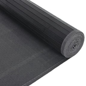 négyszögletű szürke bambusz szőnyeg 80 x 400 cm