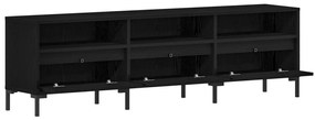 TV Szekrény Fekete Tölgy 150x30x44,5 cm Műgyanta