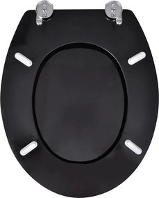 Egyszerű tervezésű fekete MDF WC-ülőke
