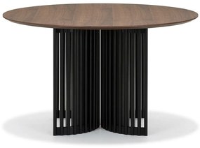 Asztal Springfield 220Barna, Fekete, 76cm, Természetes fa furnér, Közepes sűrűségű farostlemez, Közepes sűrűségű farostlemez
