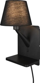 Matt fekete fali lámpa Comfort – Trio