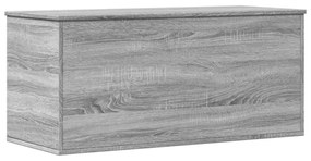 szürke sonoma szerelt fa tárolóláda 100x42x46 cm