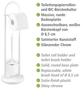 Siena fehér WC-kefe és WC-papír tartó - Wenko