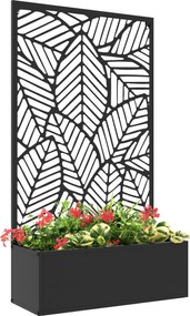 Outsunny magaságyás ültető, fali virágágy fém, kertifuttató 61 x 23 x 113 cm teraszra, virágcserép kúszónövényekhez, virágokhoz | Aosom