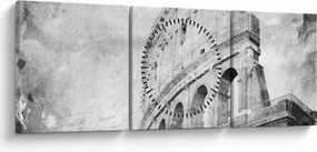 Kép - Vintage képeslap a városról N⁰1 (órával) (90x30 cm)