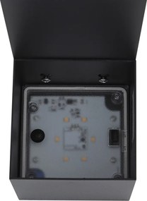 Kültéri lámpa fekete 65 cm LED-del IP64-es védettséggel, halvány fénnyel és napelemmel - Charlene