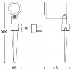 STEINEL 058685 – LED Kültéri lámpa érzékelővel SPOT GARDEN 1×GU10/7W/230V IP44