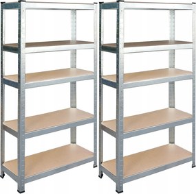 2X Tárolószekrény Szett 2in1 Fém 150x75x30cm Humberg