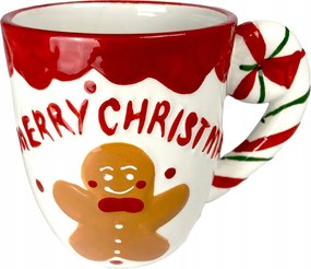 Karácsonyi Bögre Mikulás Ajándék 330ml Mézeskalács Fül Nyalóka