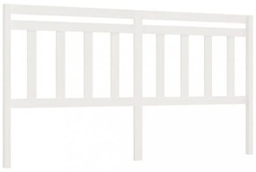 fehér tömör fenyőfa ágyfejtámla 206 x 4 x 100 cm