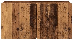 antik fa színű falra szerelhető TV-szekrény 80 x 30 x 41 cm