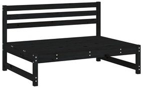 2 db fekete kerti tömör fenyőfa középső kanapé 120 x 80 cm