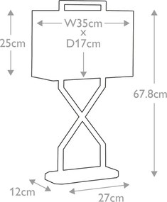 Elstead Lighting Cross CROSS-TL-IVORY Asztali lámpa 1x60W/E27