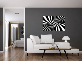 Absztrakt kép zebra csíkokkal (90x60 cm)