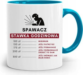 Kék Hegesztő Bögre Óradíj Ajándék fényképes nyomtatással