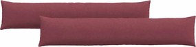 vidaXL Kanapé párnák 2 pcs Bordó 200 x 40 cm szövet