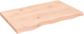 vidaXL kezeletlen tömör fa fürdőszobai pult 80x50x(2-4) cm