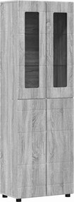 vidaXL Magasfiú ajtóval FLORIN Szürke Sonoma 60 x 35 x 182 cm Faanyag