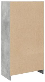 betonszürke szerelt fa könyvespolc 57 x 28,5 x 107,5 cm