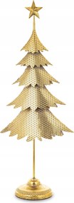 Dekoráció Fém Karácsonyfa Arany Magas 97 cm Karácsonyi Retro Karácsony