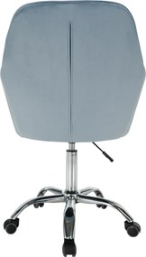 Irodai szék, kék Velvet szövet/króm, KLIAN