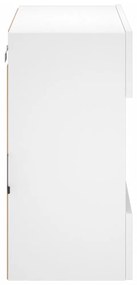 fehér falra szerelhető TV-szekrény LED-lámpákkal 58,5x30x60,5cm