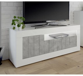 URBINO Fehér-Beton TV szekrény 3 ajtós 138cm