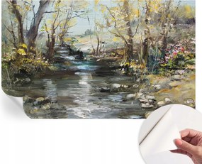 Dekoratív Öntapadós Tapéta Divatos Minták Erdei patak 416x254 cm