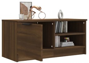 barna tölgy színű szerelt fa TV-szekrény 80 x 35 x 36,5 cm