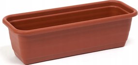 Virágtartó erkélyláda műanyag 40 cm Lamela Tégla