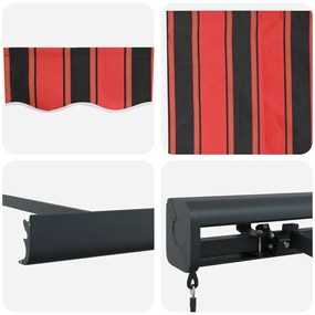 Manuális Behúzható Napellenző Narancs és Barna 300x250 cm