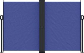Kék behúzható oldalsó napellenző 160x1000 cm
