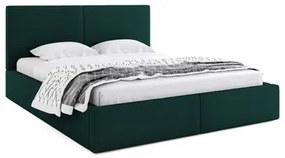 HILTON kárpitozott ágy 140x200 cm Zöld