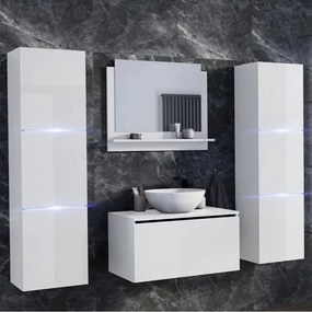 LIKE II 60 Magasfényű fehér fürdőszoba bútor