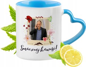 Pawel Kukiz Kék bögre szív alakú füllel Ajándék