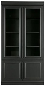 Fekete borovi fenyő tálalószekrény 110x215x44 cm Organize – WOOOD