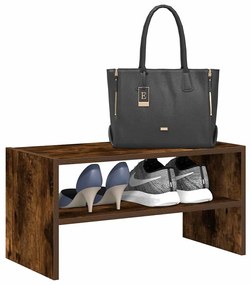 füstös tölgy cipőtartó állvány halmozható 60 x 30 x 30,5 cm