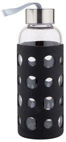 Altom Üveg vizes palack szilikonhüvelyben 425 ml,fekete