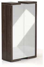 Lineart magas szekrény 111,2 x 50 x 187,6 cm, bodza sötét / fehér
