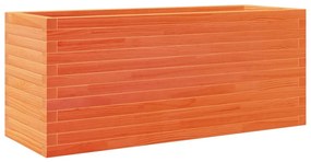 viaszbarna tömör fenyőfa kerti virágtartó 110 x 40 x 45,5 cm