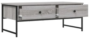 Szürke sonoma színű szerelt fa dohányzóasztal 101x49x39,5 cm