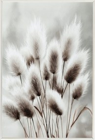 Poszter Keret Alumínium Akvarell Természet Növényzet Fű Szürke 40x60