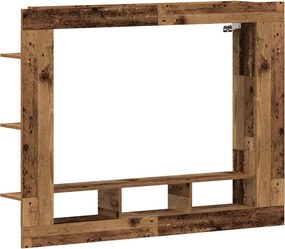 vidaXL TV szekrény Falra szerelhető Régi fa 152 x 22 x 113 cm Faanyag