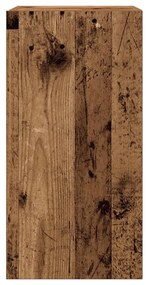 2 db antik fa színű szerelt fa TV-szekrény 30,5 x 30 x 60 cm