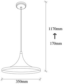 Leon fekete fém függőlámpa - Opviq lights