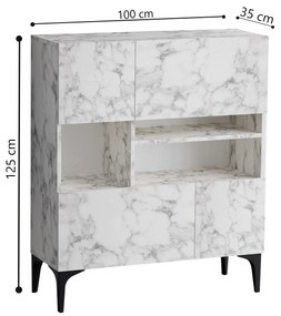 Konzolasztal Krista - Carrara Marble