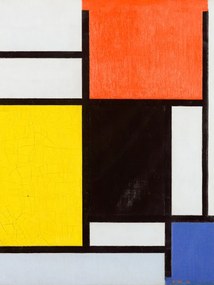 Reprodukció Composition with red, Piet Mondrian