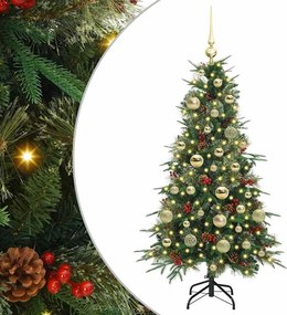 vidaXL Műanyag Hajtogatós Karácsonyfa állvánnyal Zöld 120 cm PE és PVC